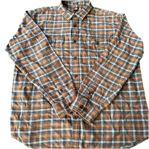 Dickies Flannel Shirt MENS Plaid Relaxed Fit Button Up Brown See Pic‎ For Size